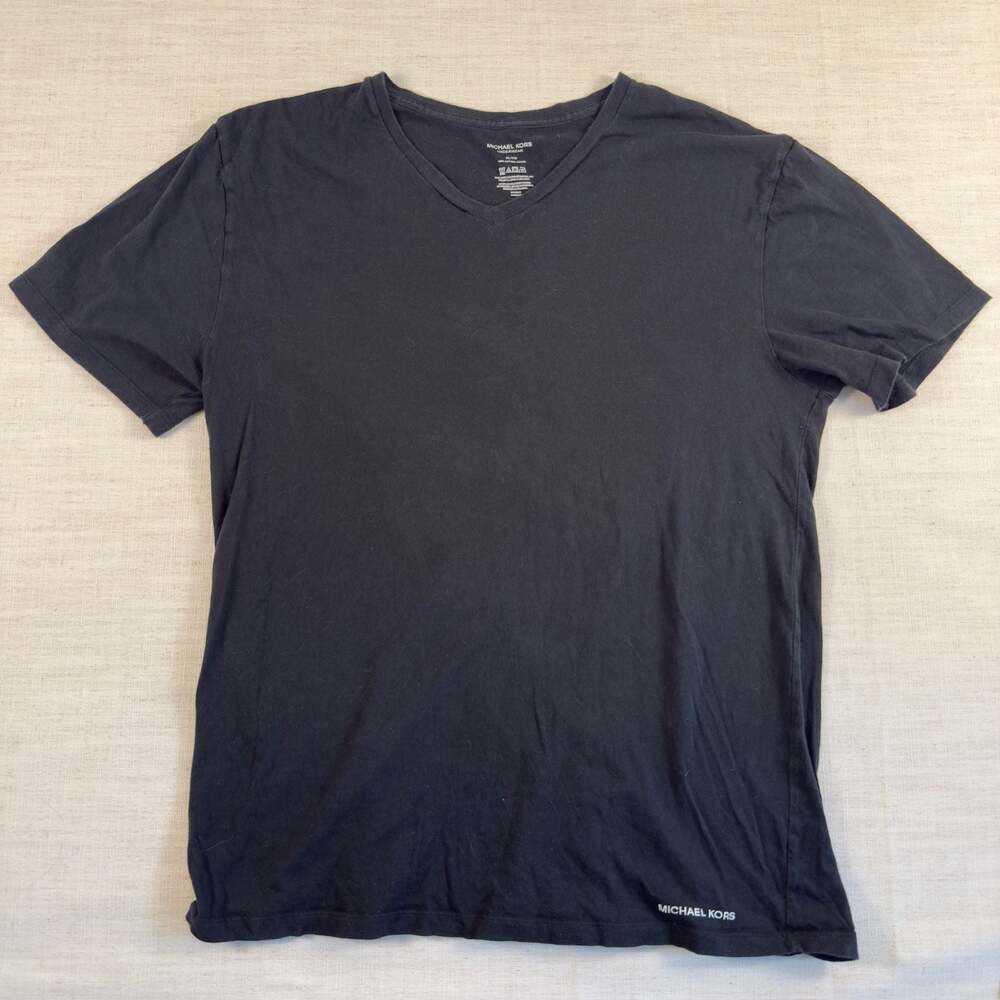 Michael Kors Underwear Black V-Neck T-Shirt Size XL